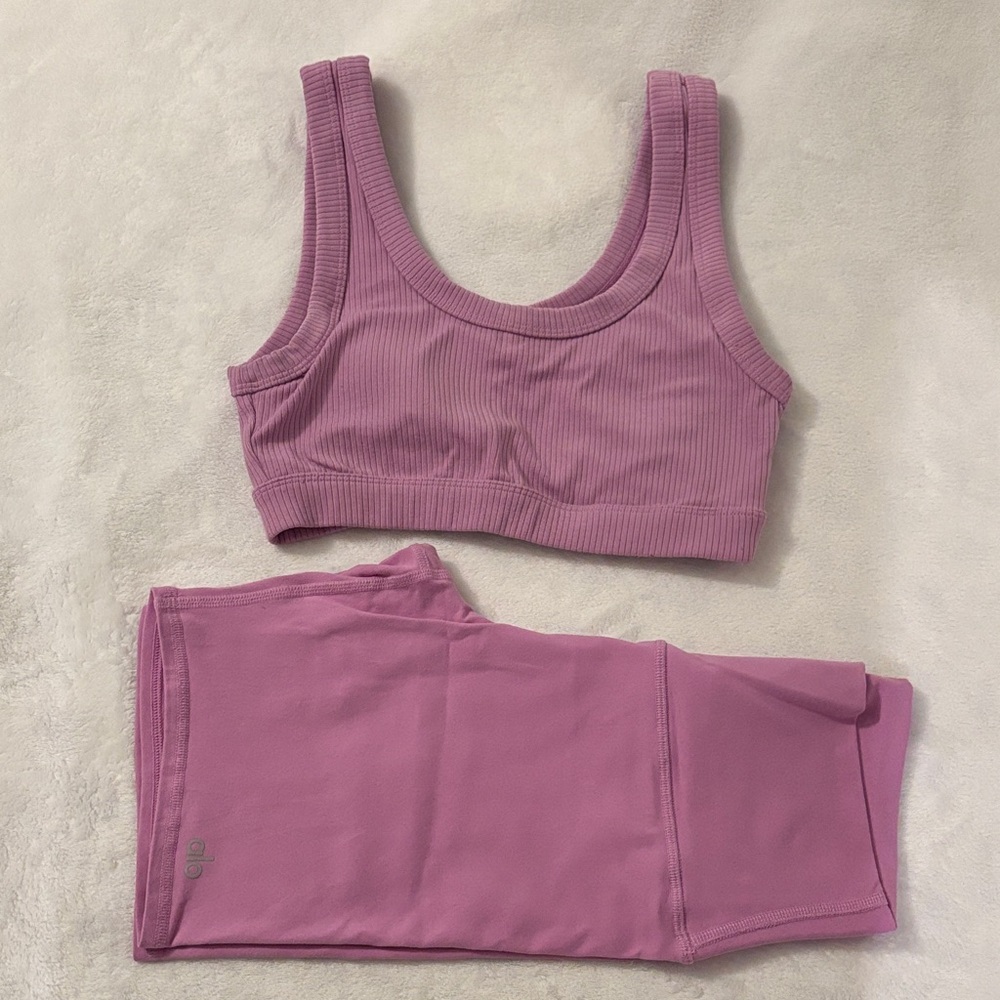 ALO YOGA pink purple set size S